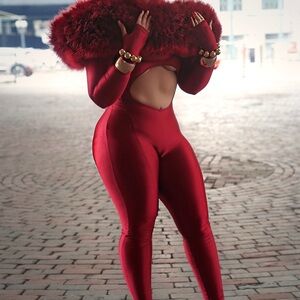 Elegant Red Jumpsuit